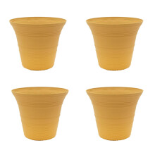 HC Companies 9 Inch Sedona Ronde Zelfwaterende Pot - Lichtgewicht Plastic Pot voor Binnen Buiten