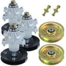NIDAIFEI 3 Pack 918-04608A Spindle Assembly with 756-04129B Idler Pulley Replaces 918-0671B, 618-04608A, 618-0671B, 918-0671D for Cub Cadet LGT1054, G