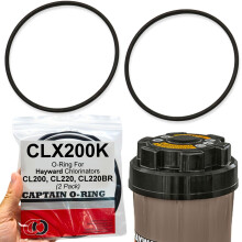 Captain O-Ring - Replacement CLX200K O-Ring for Hayward CL200, CL220, CL220BR Pool Chlorinator/Chemical Feeder Lid (2 Pack, Viton FKM Chlorine Rated/R