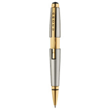 Penna Rollerball Cross Edge Sonic Titanio con PVD Oro, Inchiostro Nero - Accessorio Elegante per Scrittura Fluida
