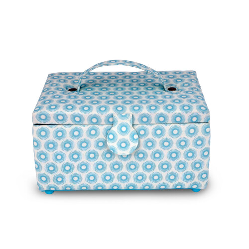 Cesto da Cucito Dritz Piccolo, Blu Retro