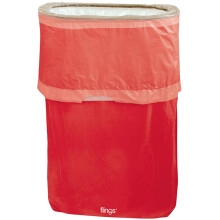 Amscan Äpple Röd Pop-Up Soptunna, 22 x 15 x 10/13 Gallon