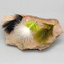 (974 mixed colors 6 pieces) 6PCS Woolly Bugger Flies, Sharp Hooks for Fishing