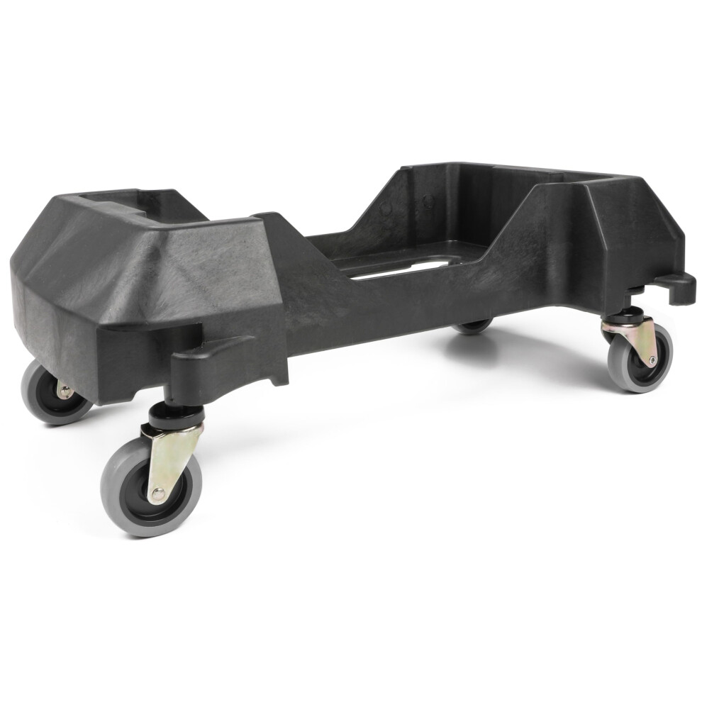 Maxworks 51159 Heavy-Duty Slim Trash Can Dolly - Expandable 200 Lb Capacity, Fits 16 & 23 Gallon Bins, 3" Casters, Polypropylene - Black 810171601599