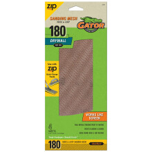 Gator 7177 Hook and Loop Very Fine 180-Grit Screen Drywall Sanding Mesh Sandpaper, 4.5 x 10.5 Inch, 4 Sheets