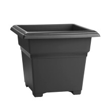 Kreativer Landhaus Quadrat Blumentopf, Schwarz, 45 cm