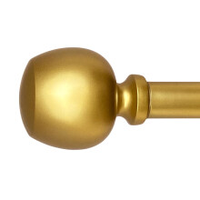 Morena II 12-20 Inch Verstelbare Zijgordijnroede Set, 1 Inch Diameter in Messing