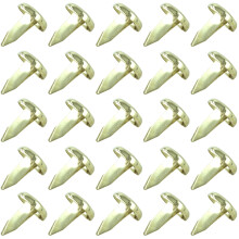 Clipco Papierhefter Klein 1/2-Zoll Messingbeschichtet (100-Pack)