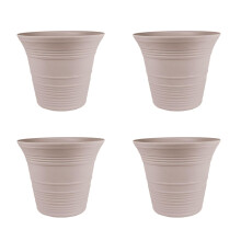 HC Companies 9 Inch Sedona Ronde Zelfwaterende Bloempot - Decoratieve Lichtgewicht Plastic Pot voor Binnen Buiten