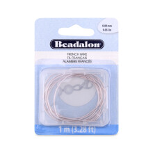 Filo Francese Beadalon, 0.80 mm, Colore Oro Rosa, 1 Metro