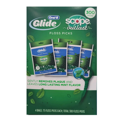 Oral-B Oral-B Glide Zahnseide Picks mit Scope 300 Stück