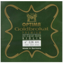 Gold Bro Cut Violin Saiten 4/4 E 0,26 mm Ball Premium 24K Vergoldet