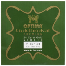 Gold Bro Cut Violin Saiten 4/4 E 0,27 mm Ball Premium 24K vergoldet