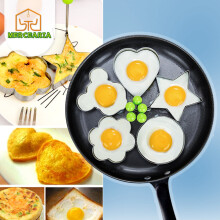 (Flower Type) Stainless Steel Egg Molds - Heart, Star, Flower Shapes
