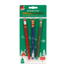 Legami Weihnachts-Gelstifte, radierbar, 3er-Pack, 25-26 Stück