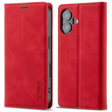 LC.IMEEKE Kompatible iPhone 16 Plus Hülle, Brieftaschen-Handyhülle aus Mikrofaserleder