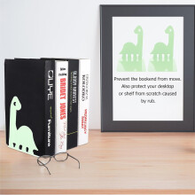 Dinosaurus boekenstandaard, schattige metalen boekensteun, decoratie voor op kantoorplank voor jongens en meisjes, boekenhouder voor de studie
