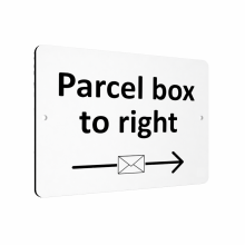 B009 Parcel box to right Door Gate House Letters Aluminium Composite Sign Plaque