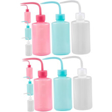 12 stuks lekvrije knijpflesjes voor het wassen en reinigen van wimpers.