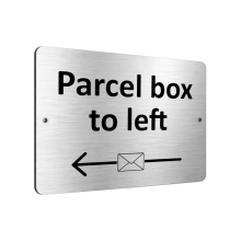 B010 Parcel box to Left Door Gate House Letters Aluminium Composite Sign Plaque