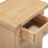 Seconique Windsor 3 Drawer Bedside - Natural Oak 7