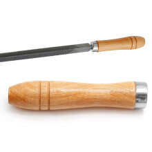 Lima de Madera 30 Piezas Lima de Madera Manejar Especial Lima de Acero Sin Rebabas Orificio Redondo Manejar de Madera Pequeño (4 mm + 5 mm + 6 Mm)