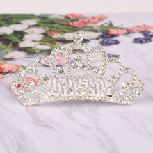 (White) Girls Crystal Tiara Crown - Perfect Gift (50 chars)