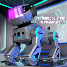 Cane Robot Intelligente con Intelligenza Artificiale Telecomando Touch A Gesti Altoparlante Canzoni Programmabili Luci Fantastiche