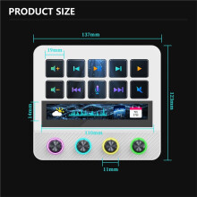 MiraBox N4 Pro 1 Stream Deck Controller, Alternativa A , 10 Tasti LCD Programmabili con Oltre 500 Plugin per Streaming/Editing