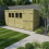 15 x 5 Pent Shed Tanalised (Double Door, With Windows) 1