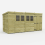 15 x 5 Pent Shed Tanalised (Double Door, With Windows) 2