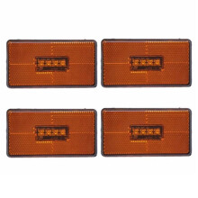 4 Stuks 24V Vrachtwagen 4LED Zijmarkeringslicht 2052119 voor 5 6 Serie PR Cabs GTS Serie Vrachtwagen Amberkleurige LED-Indicatorlamp