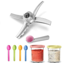 Essential Top Blade Replacement Accessories for Creami Deluxe NC501 Series Ice Cream Makers, Ice Cream Container