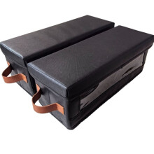 2 Stuks Opvouwbare Opbergdozen voor Cd'S en Dvd'S - Organizer van Non-Woven Stof met Deksel voor Videogames, Boeken en Kleding
