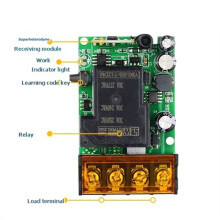 DC12V-48V Wireless Remote Control 30A Relay Receiver Controller Module with 2X RF433MHz Transmitter