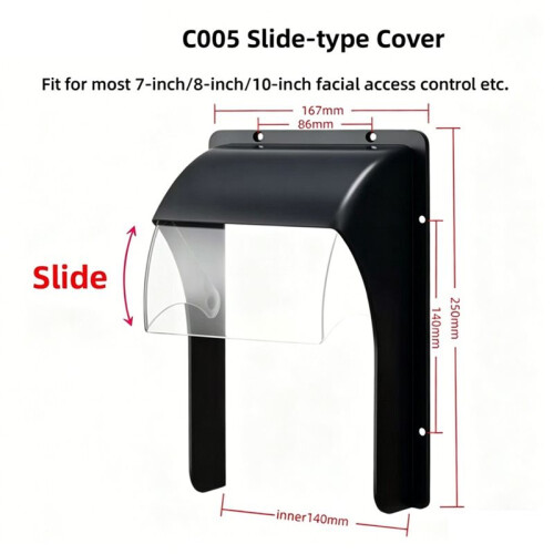 Access Control Keypad Rain Cover, Waterproof Slide Shell for Fingerprint Controller Silver 2