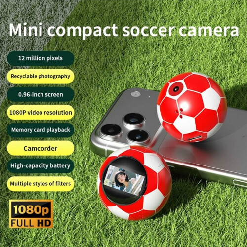 1080P HD Draagbare Duimcamera Draagbare CCD-Camera Buiten Voetbalvorm Video Camcorder Camera D 1