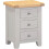 Seconique Windsor 3 Drawer Bedside - Pebble Grey/Oak 2