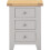 Seconique Windsor 3 Drawer Bedside - Pebble Grey/Oak 4