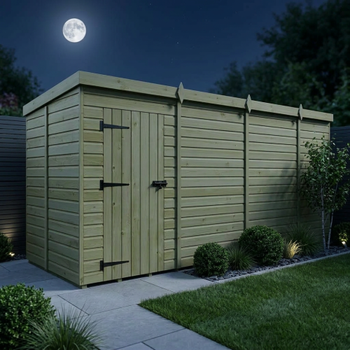 15 x 5 Pent Shed Tanalised (Single Door, No Windows) 2