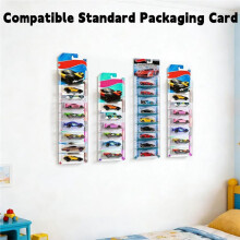 25 Pcs Clear Display Case for Packaged Model Cars Wall Display Case for Packaged Cars Model Car Display Case
