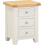 Seconique Windsor 3 Drawer Bedside - Ivory/Oak 2