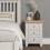 Seconique Windsor 3 Drawer Bedside - Ivory/Oak 1