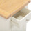 Seconique Windsor 3 Drawer Bedside - Ivory/Oak 7
