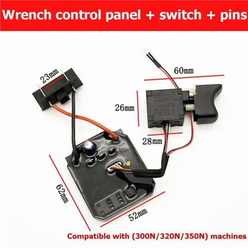 Placa de Control de Llave Eléctrica Sin Escobillas con Interruptor para Herramientas de Placa de Control de Amoladora Angular 2106 2