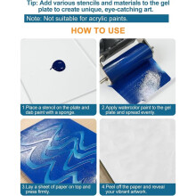Gel Printing Plate A5 (5"X7") - No Aging & Bubbling, Reusable Gel Plates for Monoprinting -for Card Making, Journaling