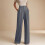 Stylish Solid Color Work Pants Comfortable High Waist-Apricot M 10