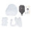 Charm White Silicone Cats Clock Mould Great For Home-movement 2