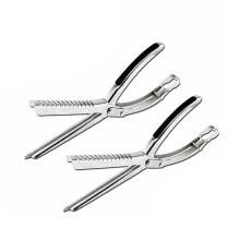 Rib Membrane Removal Tool,Stainless Steel Rib Prep Tool Membrane Remover, Rib Prep Tool with Arc Clamp & Non-Slip Grip