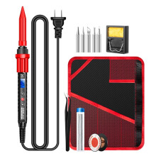 ANENG Saldatore Elettrico Digitale SL106 110V con Temperatura Regolabile, Spina USA, Kit di Saldatura e Riparazione, 11 Pezzi